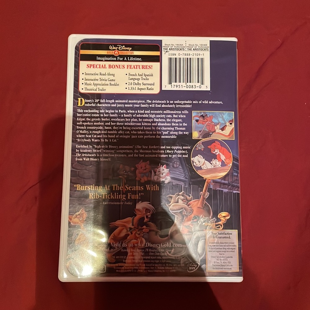 The Aristocats Gold Collection DVD - Picture 2 of 2